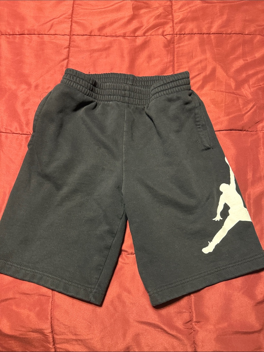 Jordan Black Shorts with White Jumpman Graphic